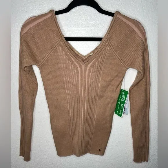Guess Allie V-Neck Long Sleeve Sweater - Picture 7 of 9